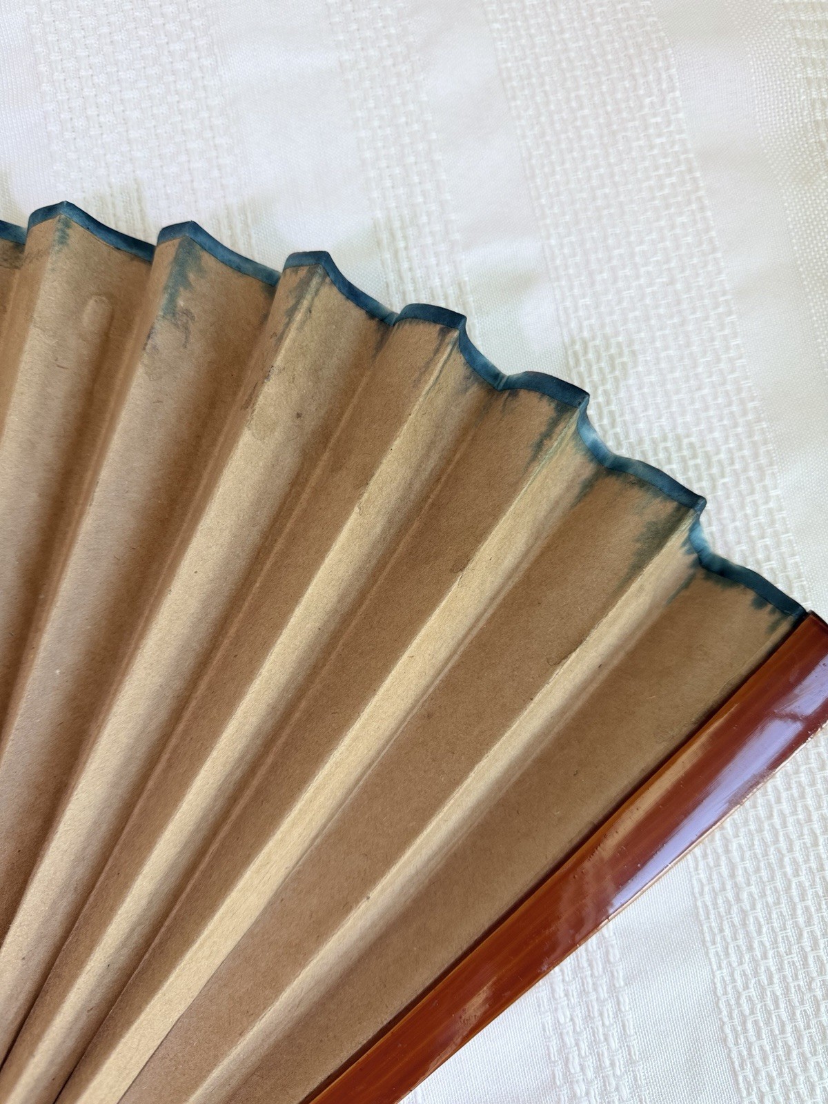 Vintage Chinese Hand Fan, Wall Decor 15”