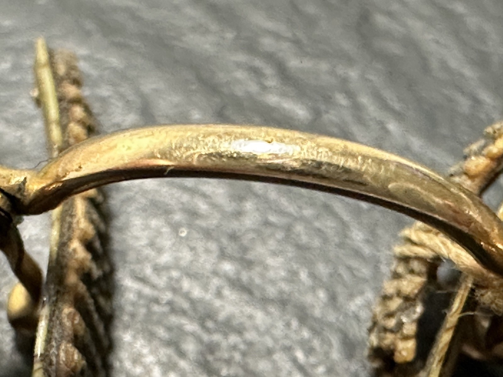 ANTIQUE PINCE NEZ RIMLESS GLASSES WITH HAIR PIN M305