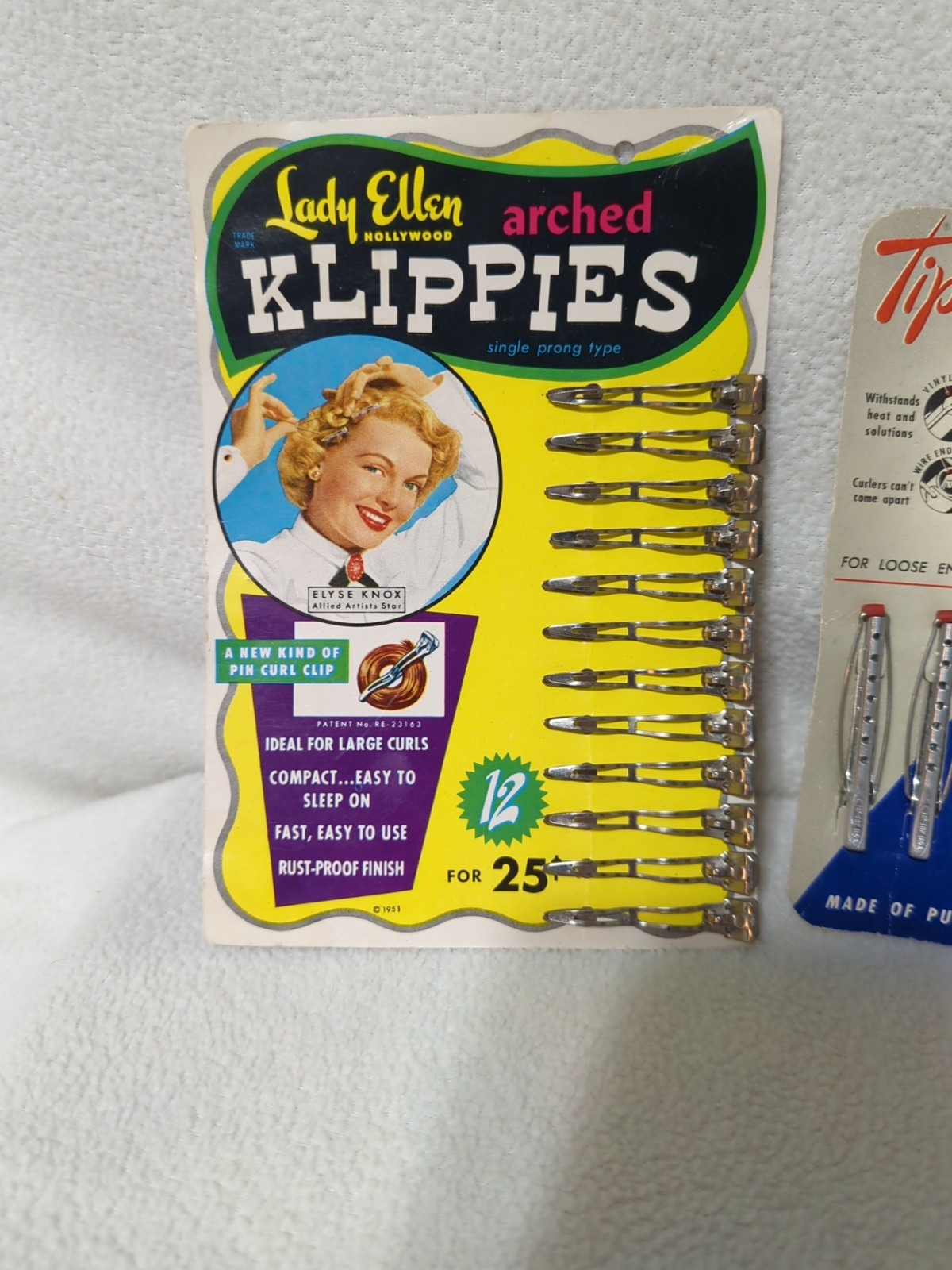 Vintage Lady Ellen Hollywood Arched Klippies Tip Top Curlers Pin Curl Clips…