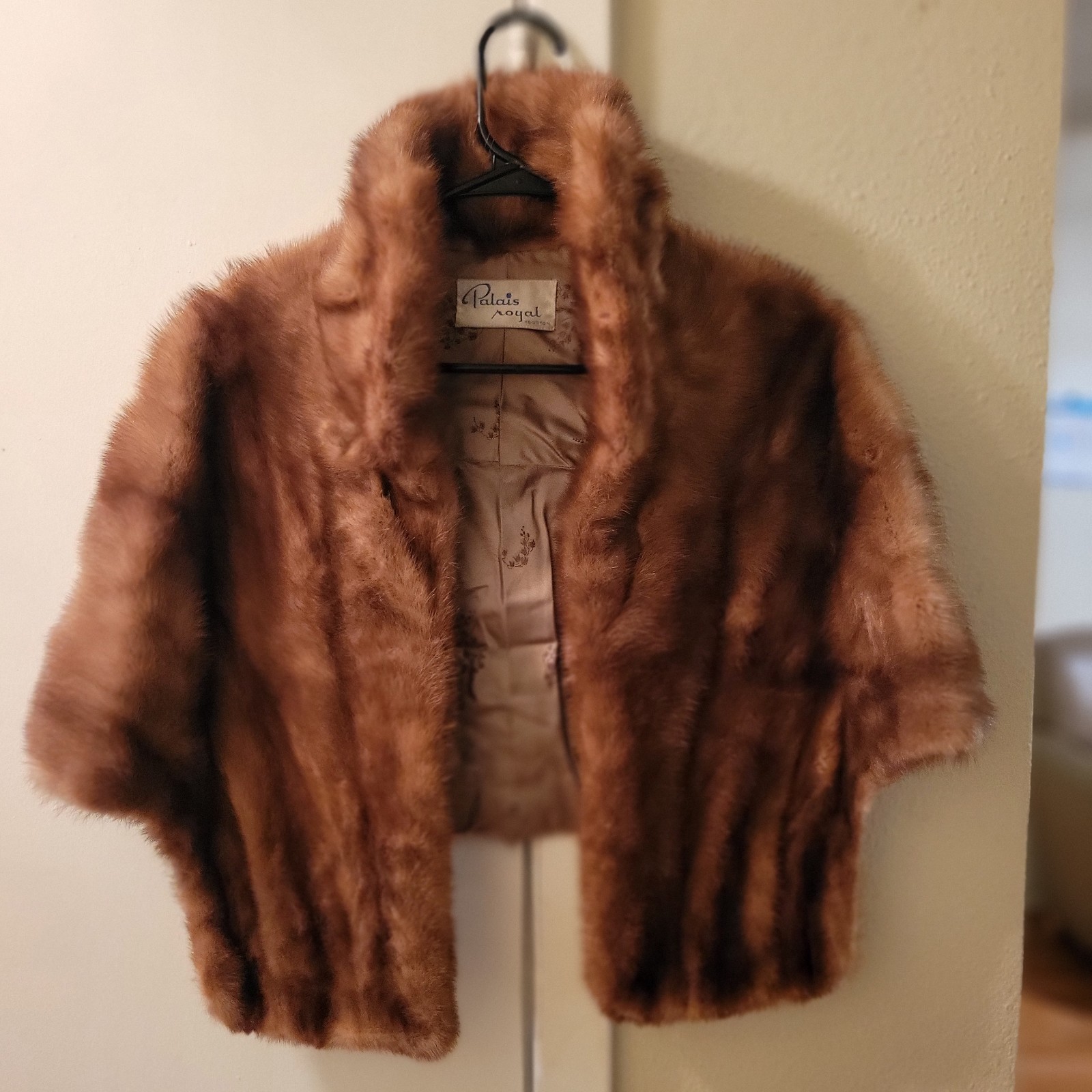 Vintage Palais Royal Genuine Mink Fur Stole Jacket Shrug Bolero – Mid Century…