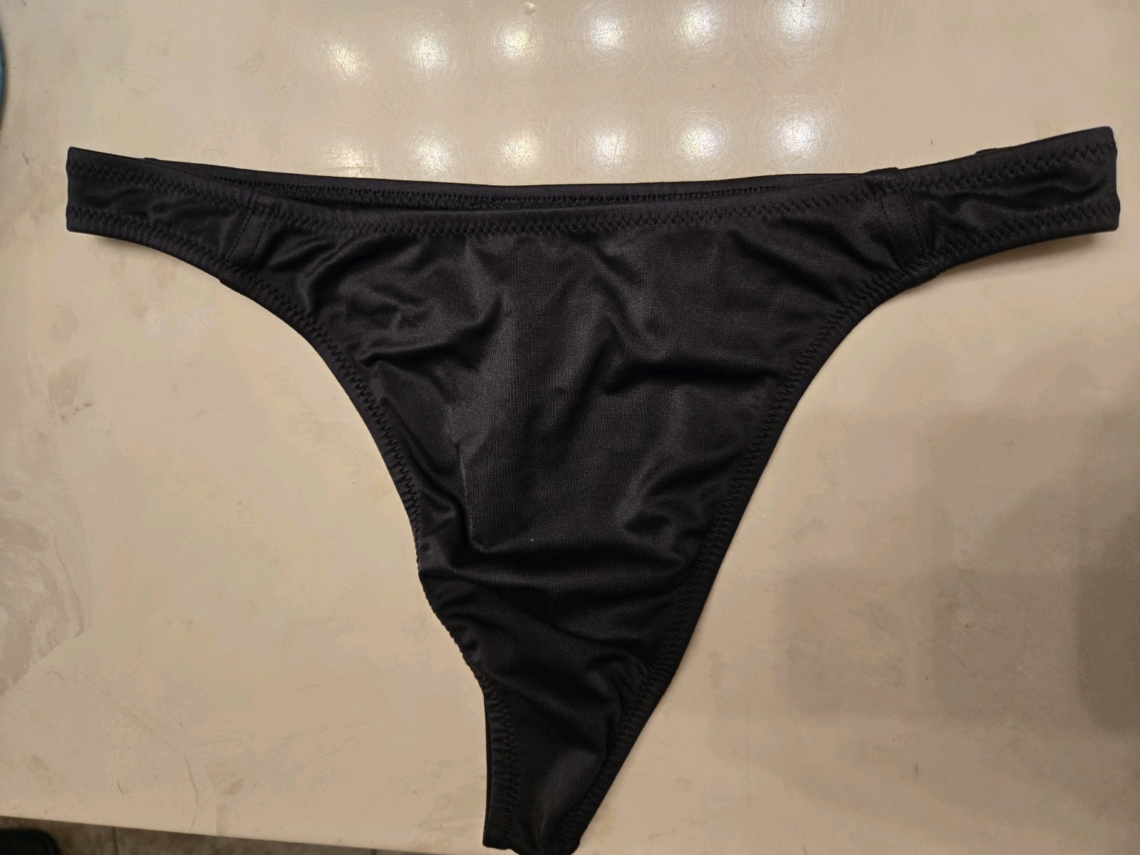 Vintage Victoria’s Secret Nylon Spandex Thong Black 1995 Nwot