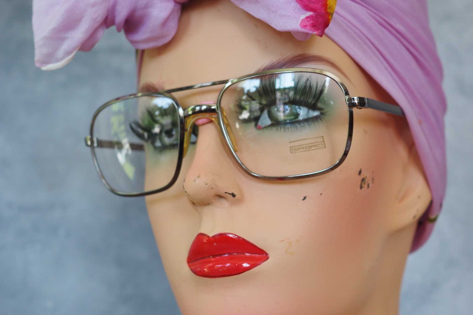 Vintage 1970s France Aviator Eyeglasses Pilot NOS Retro Nerd Preppy silver Tone