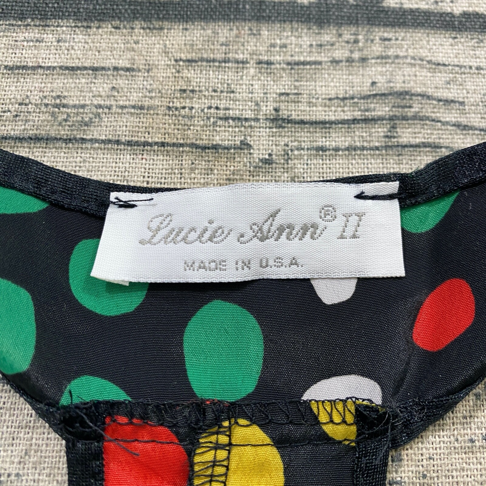 Lucie Ann II Vtg 70s Racerback Tennis Skater Knee Length Polka Dot Novelty Dress