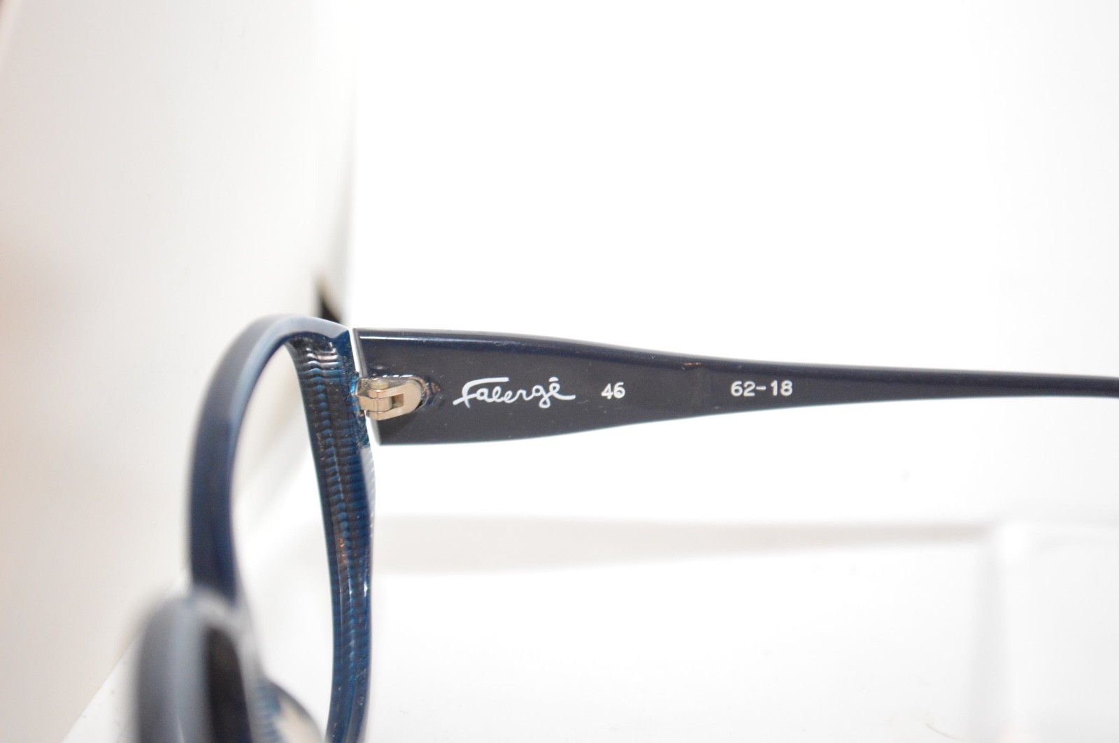 Vintage Fabergé 46 Eyeglass Frames 62[]18 145MM Blue RARE NICE