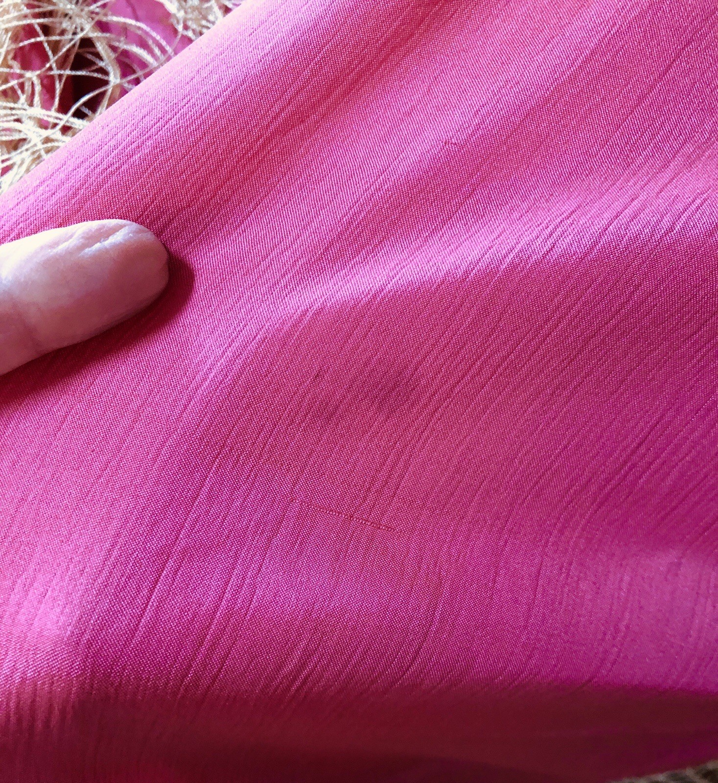VTG 1920s CORAL PINK SILK Flapper Gatsby Hand-Tied FRINGED SHAWL Wrap EXCNT COND