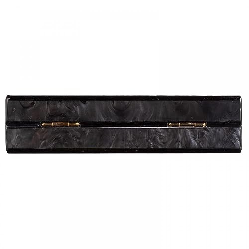 Acrylic Clutch Purses for Women with Marbling Purses and Handbags B Black