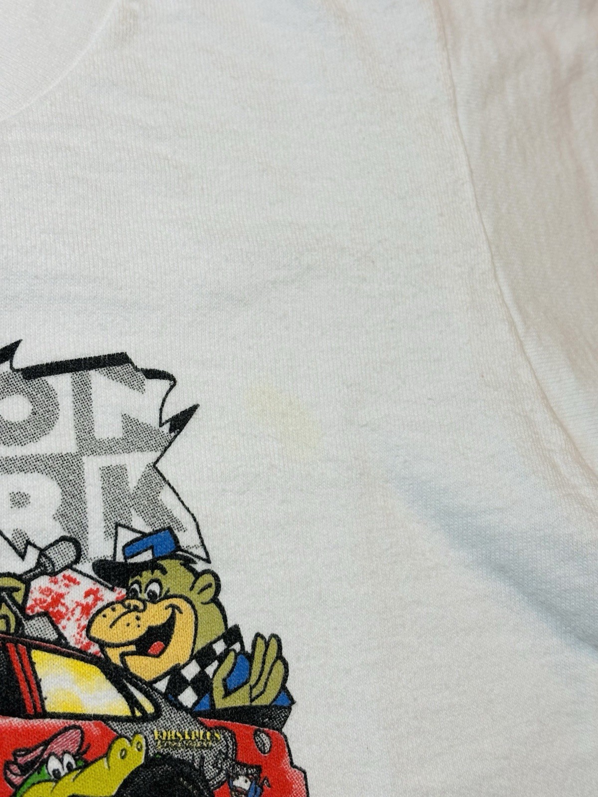 Vintage Kids Cartoon Network Wacky Racing Shirt NASCAR Hanna Barbera 1998 6/8