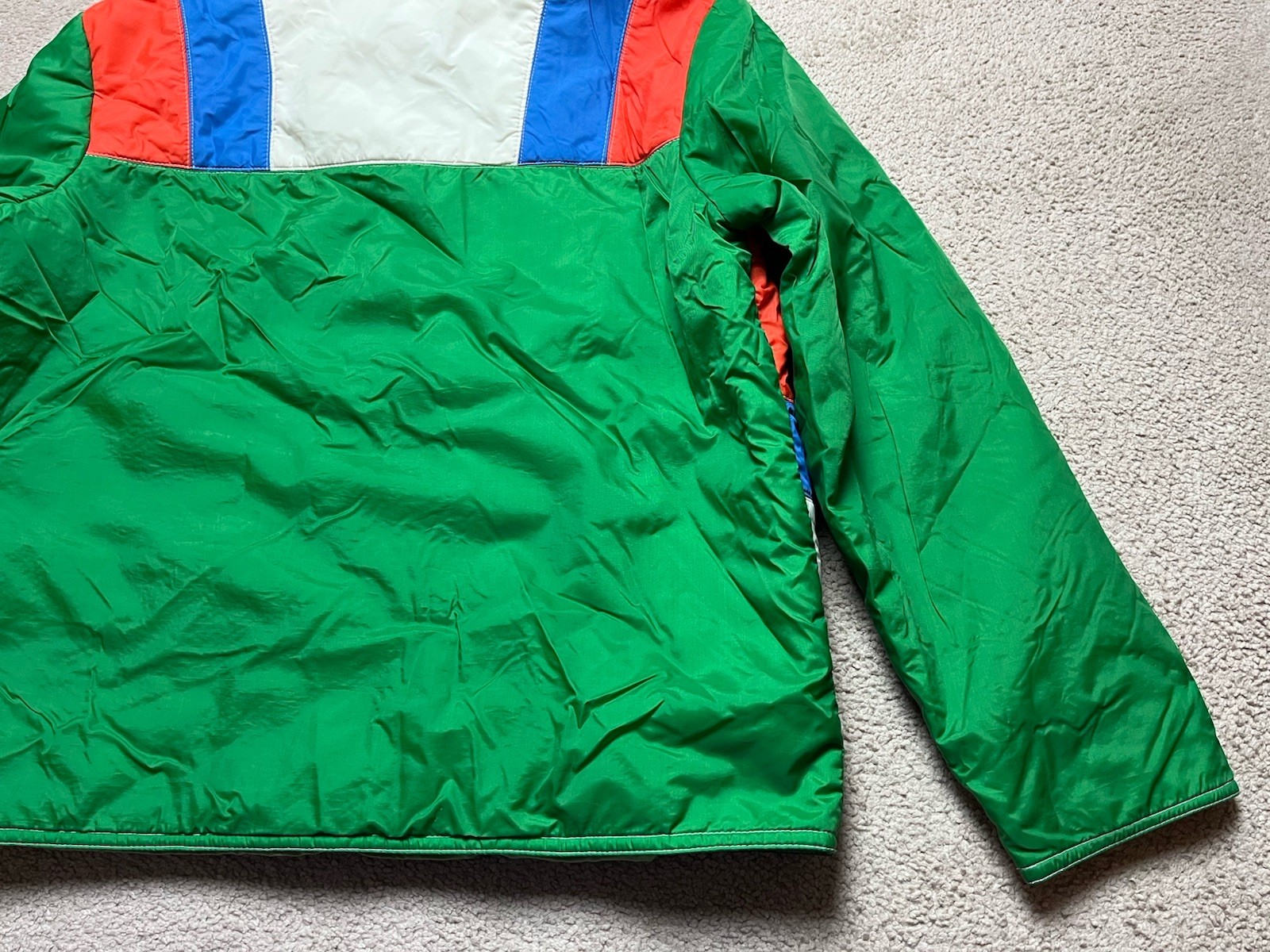 VTG Sears Outerwear Jacket Mens Large Regular Full Zip Jacket Green Orange Blue
