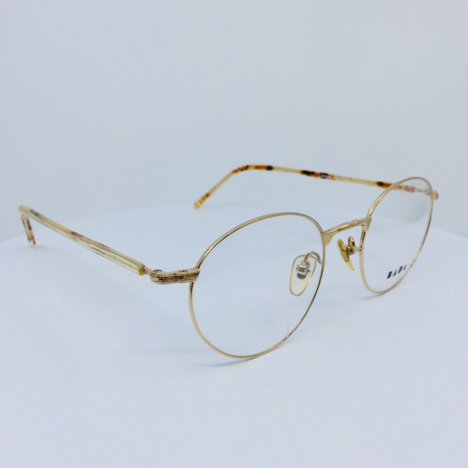 New Vintage Bada Eyeglasses BL-955 c. Gold 48-20-145mm Los Angeles Made in Japan