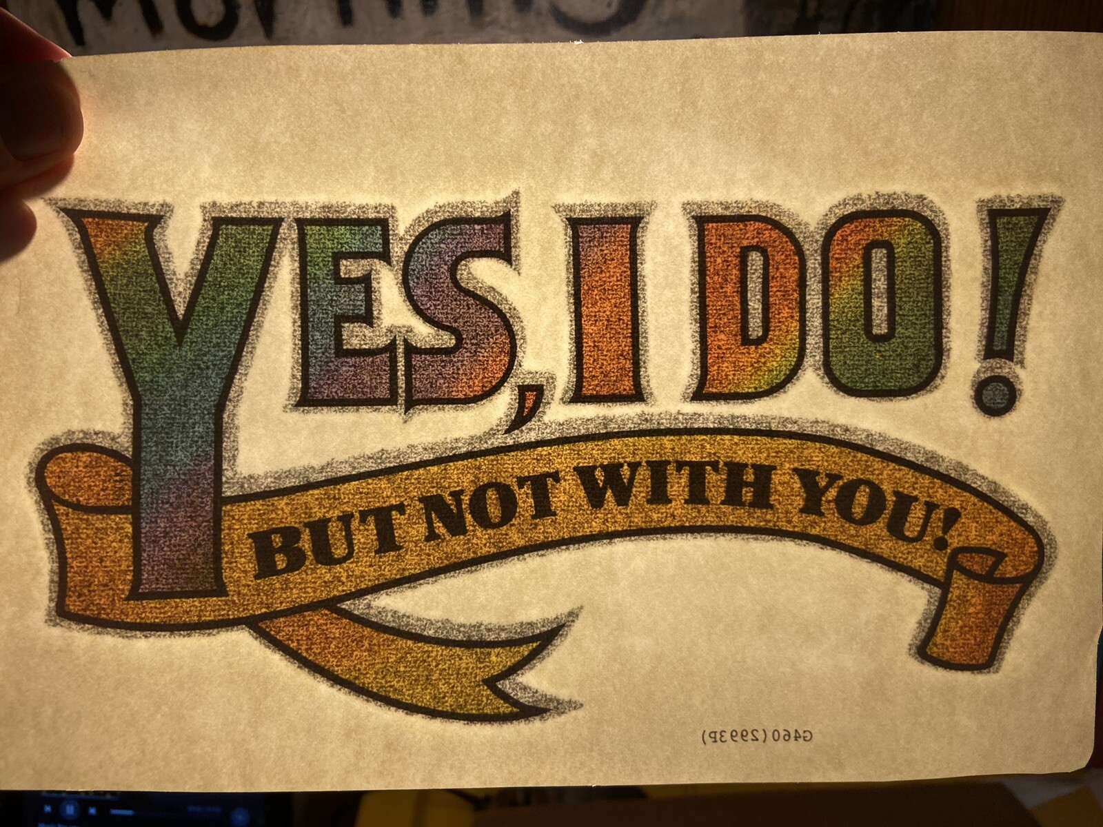 Yes I Do But Not With You 1970s Roach Vintage Heat Transfer Iron On Original