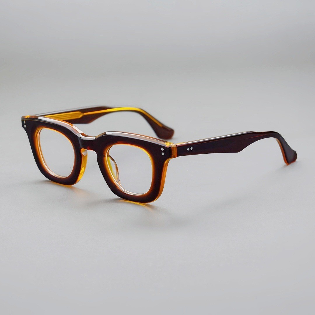 Square Retro Acetate Eyeglasses Frames Thick Glasses Frame Women Men Eyewear