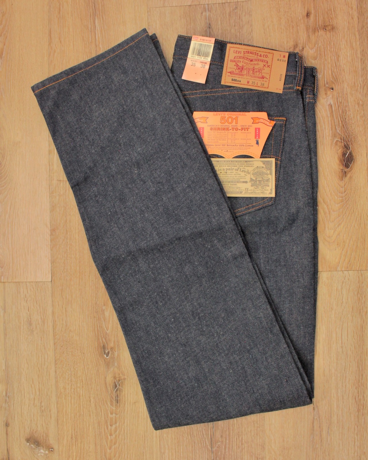 Men’s VTG 1990s NOS Levi’s 501 Jeans Sz 35×38 90s Made in USA Button Fly