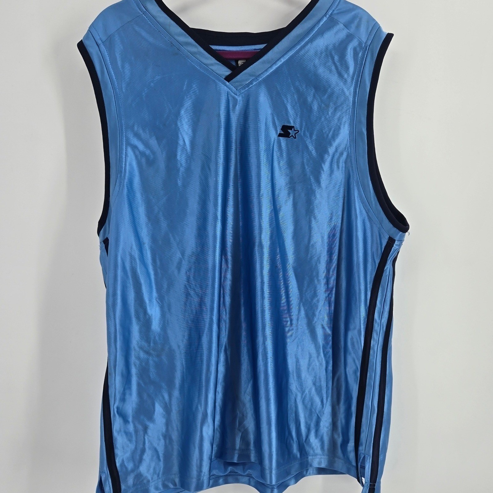 Starter Dazzle Basketball Jersey XL Carolina Blue Embroidered 71 Vintage 90s