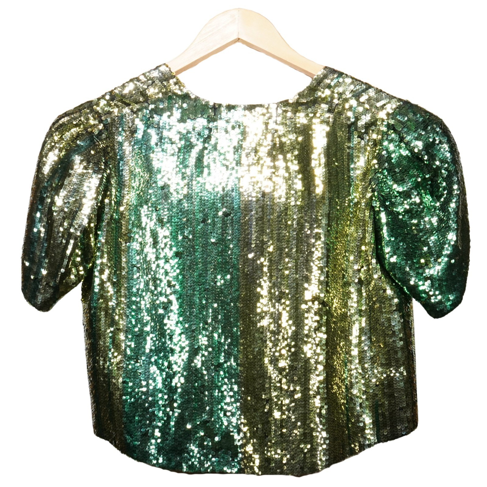Gatsby Superb Quality Green 1930’s Sequined Hand Made Evening Jacket NOW $100!!!