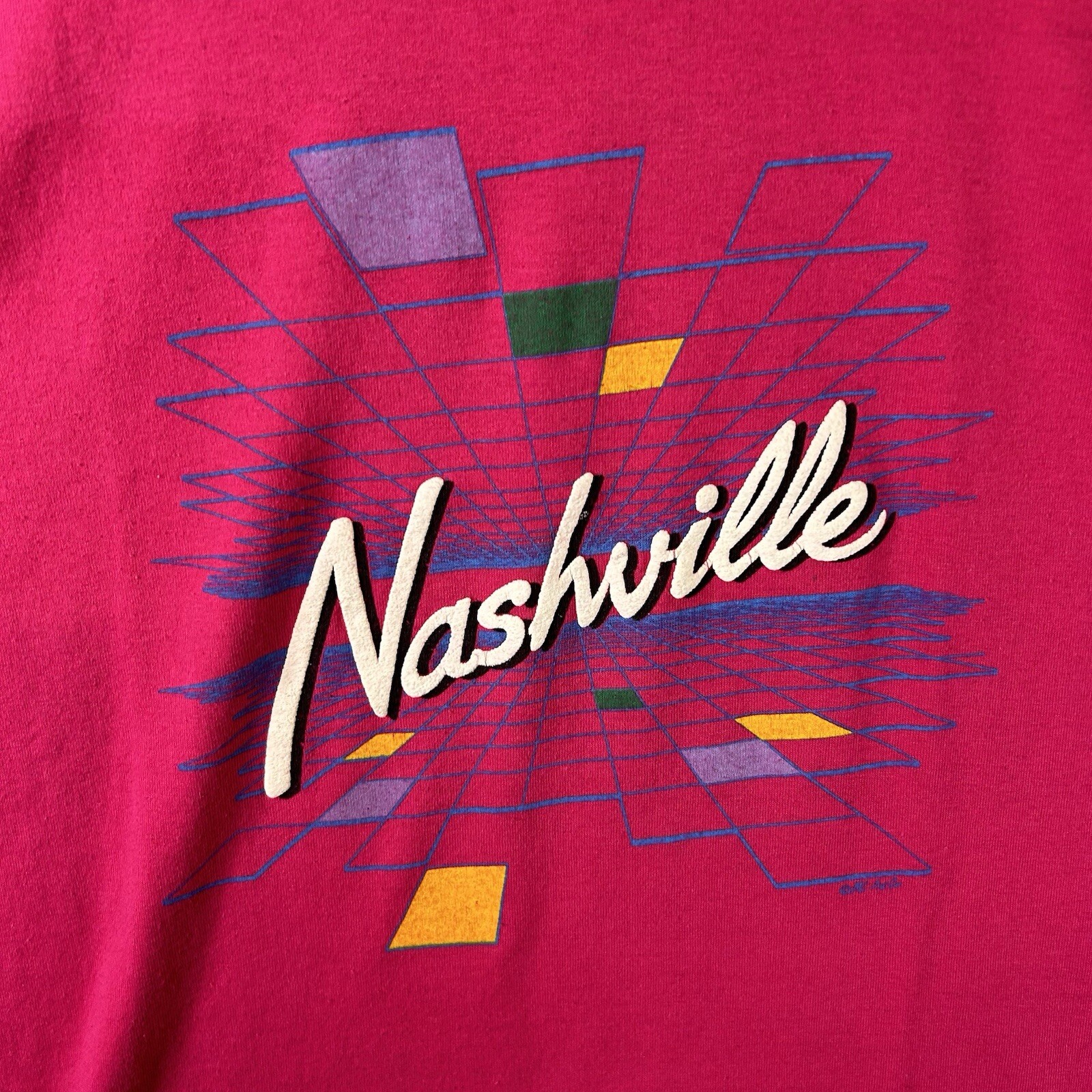 Vtg Nashville T Shirt Adult Medium Screen Stars Best Made In USA Single Stitch