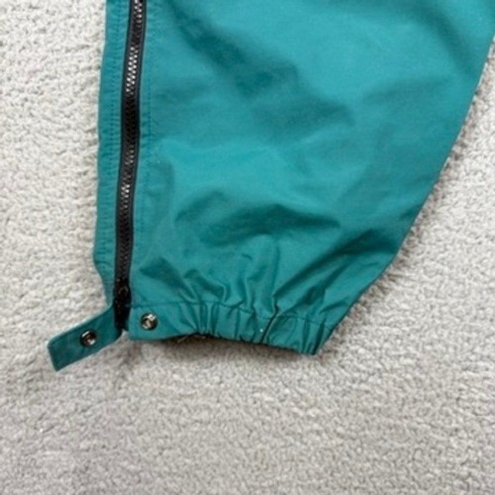 Vintage REI XL Tall Teal Green Zip Off Rain Pants Lightweight Waterproof USA