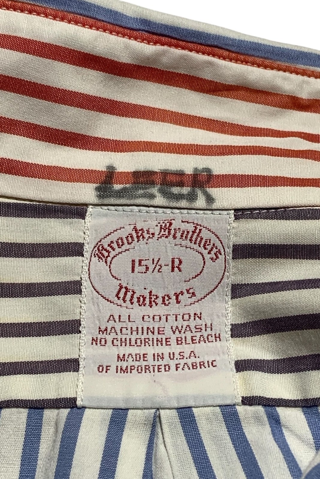 BROOKS BROTHERS Makers Vintage 80s LS Stripe “Fun Shirt” Size 15 1/2-R (M) USA