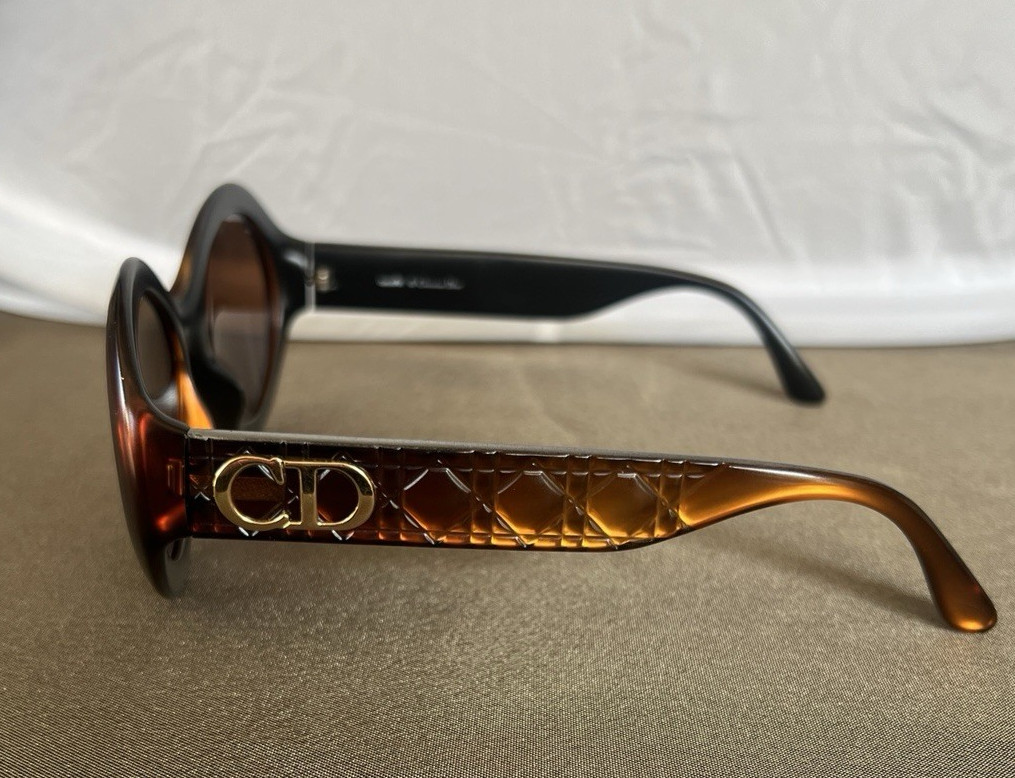 Vintage 80s Christian Dior Sunglasses Greta 12Y Optyl Gold Brown Austria 54mm