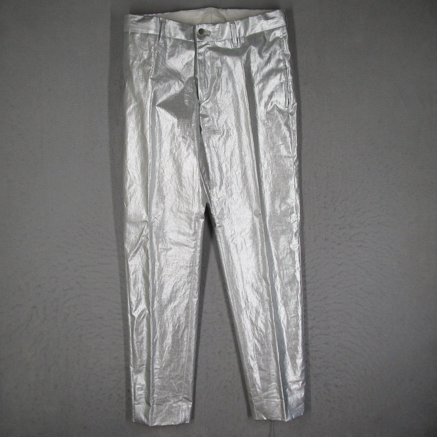 Acne Studios Suit Mens 50 Cecile Metal PUS14 Silver Metallic 1 Button Romania