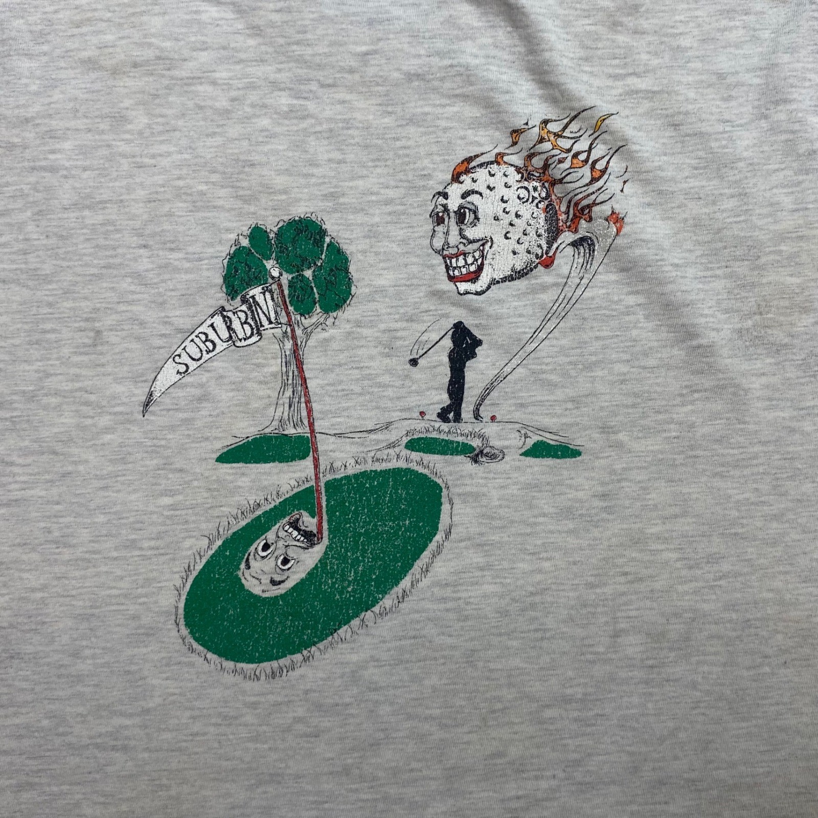 Hanes Vintage Y2K Mens XL Golf Tournament 2006 Graphic Tee Heather Gray T-Shirt