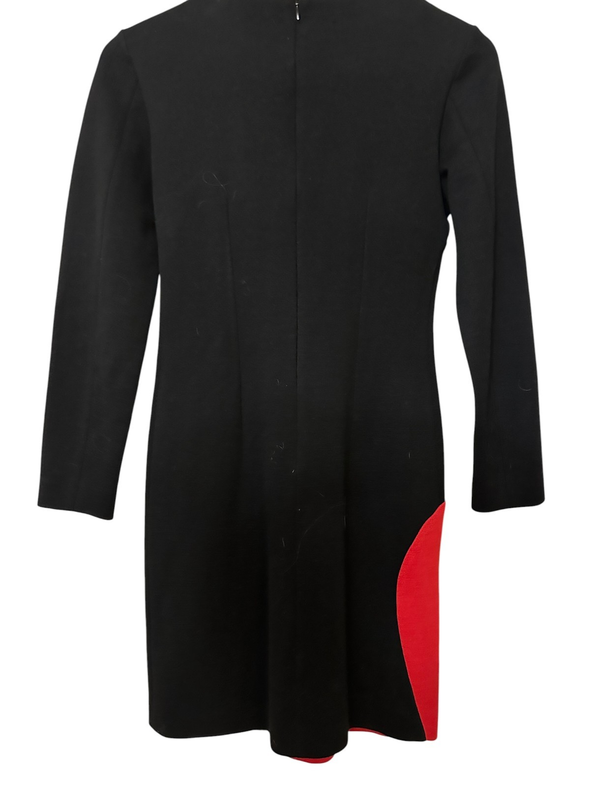 Vintage Moschino Cheap & Chic Black Wool Dress Red Heart Detail Italy IT42 AU10