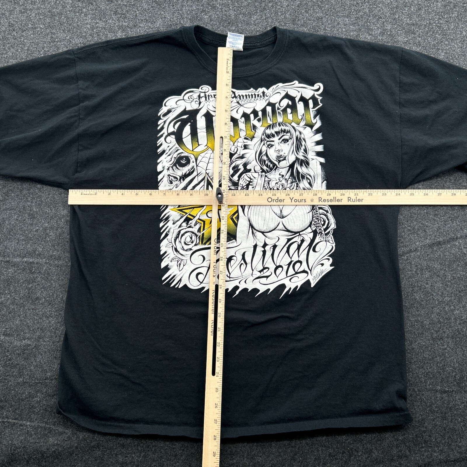 Vtg Uproar Festival T shirt xl/xxl concert tour heavy metal 2010 Black
