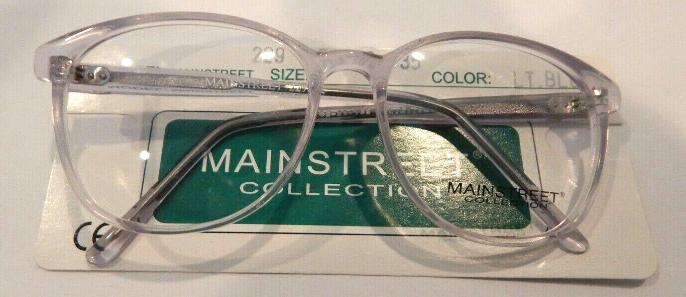 Vintage MAINSTREET 229 Lt. Blue 52/20 Eyeglass Frame New/Old Stock #293