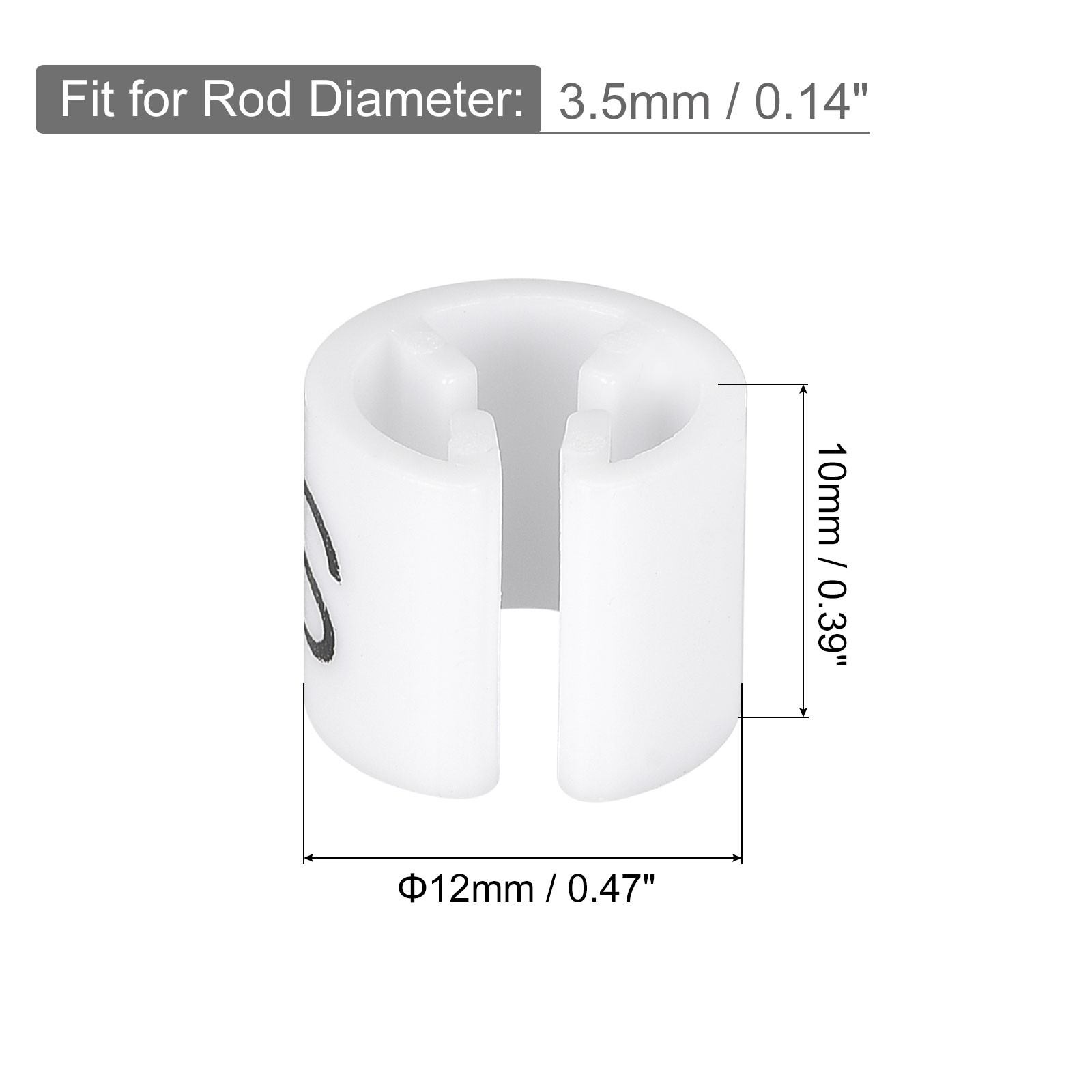 120 Set Plastic Clothes Hanger Marker S/M/L/XL/XXL/3XL Size Tag Fit 3.5mm Rod