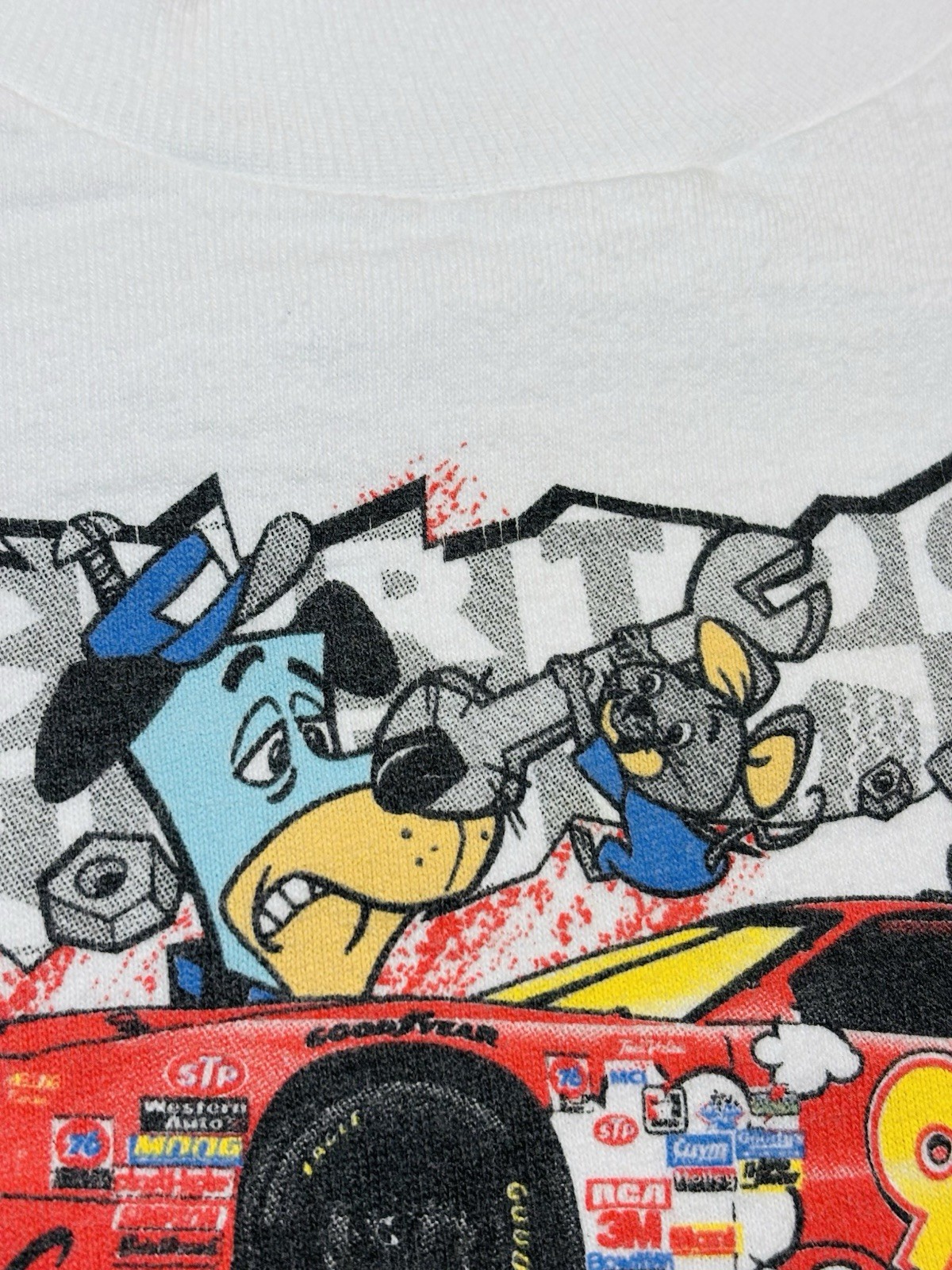 Vintage Kids Cartoon Network Wacky Racing Shirt NASCAR Hanna Barbera 1998 6/8