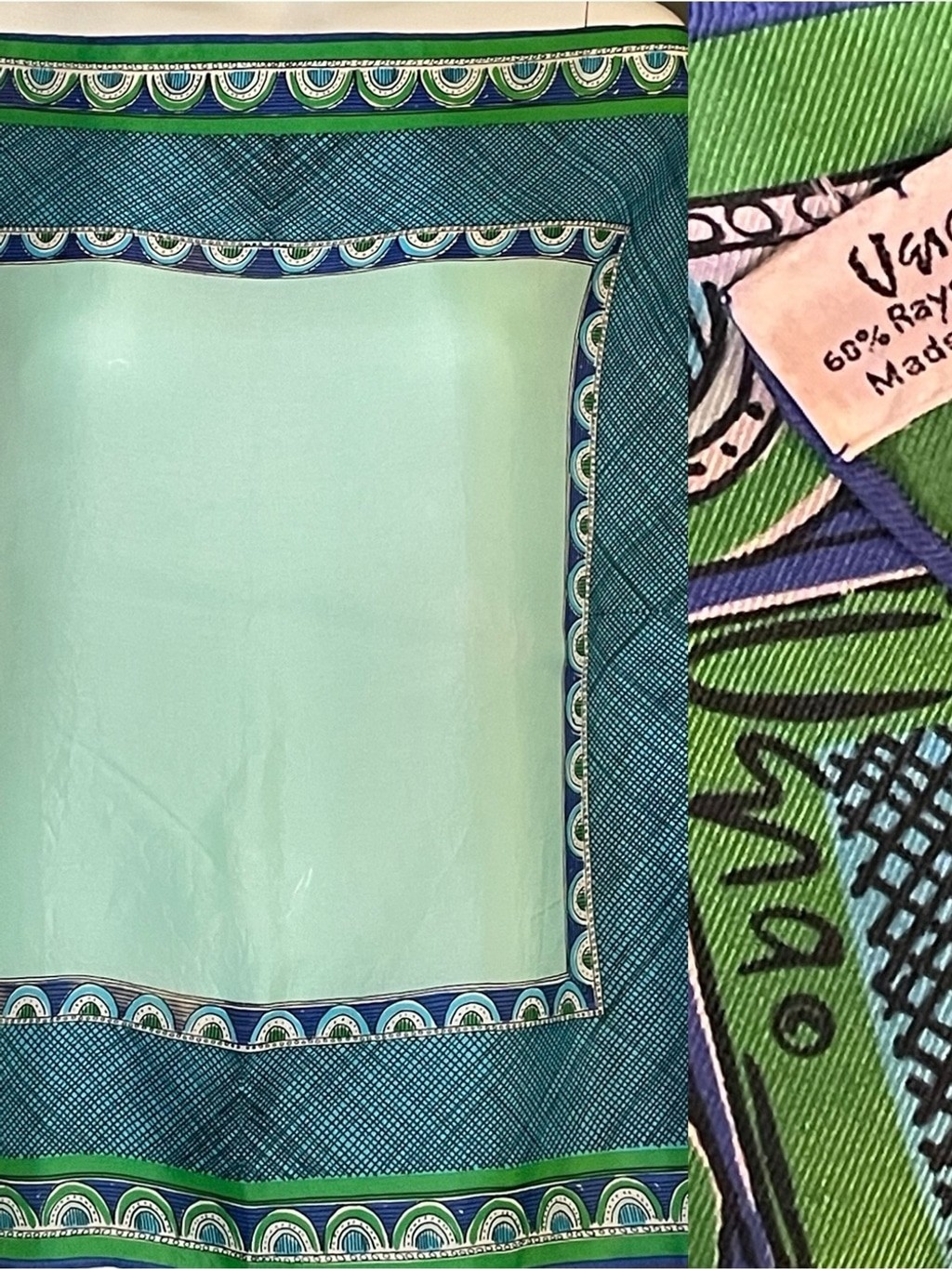 Vintage Vera Silk Blend Scarf 22 In Sq Good Condition