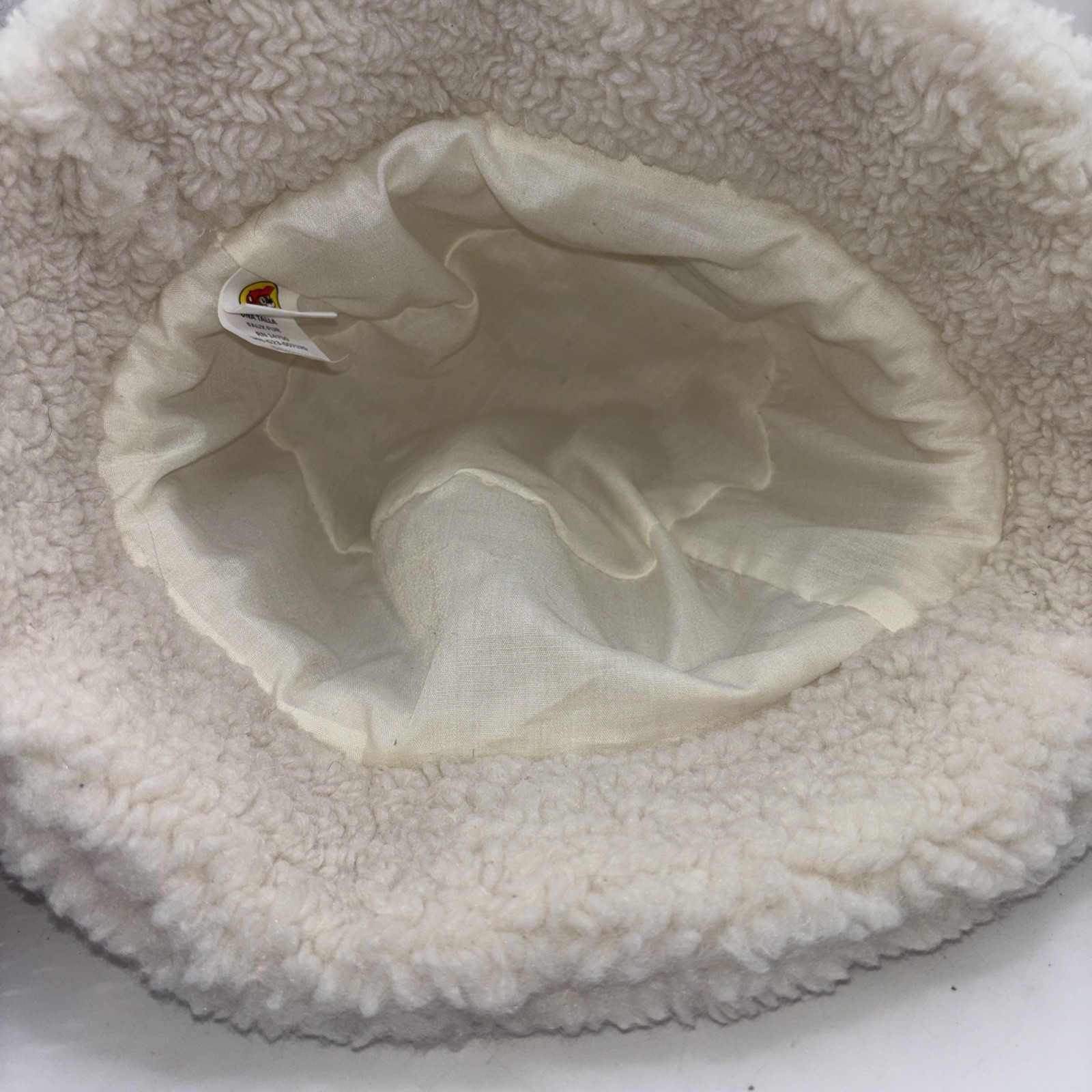 BUC-EES SHERPA HAT WITH LOGO UNISEX ADULT SIZE BEIGE