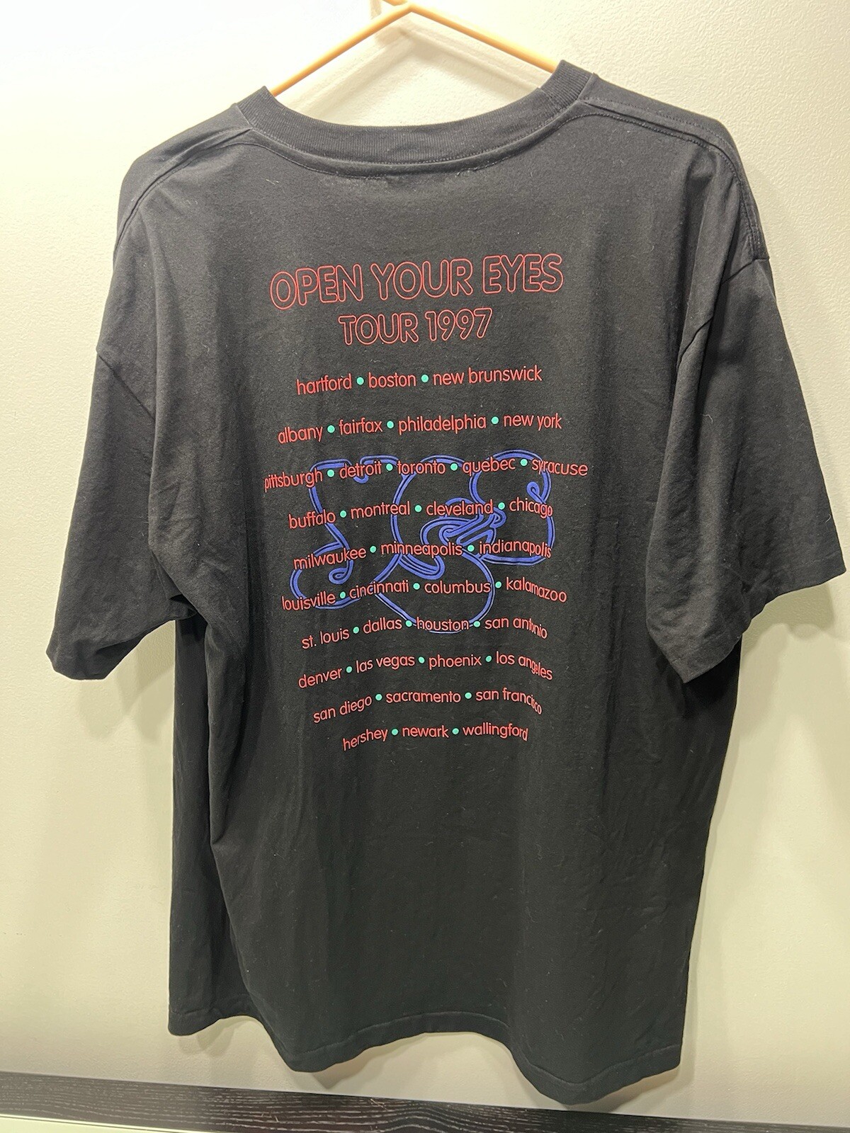 Vintage 1997 Yes Open Your Eyes Tour T-Shirt Size XL