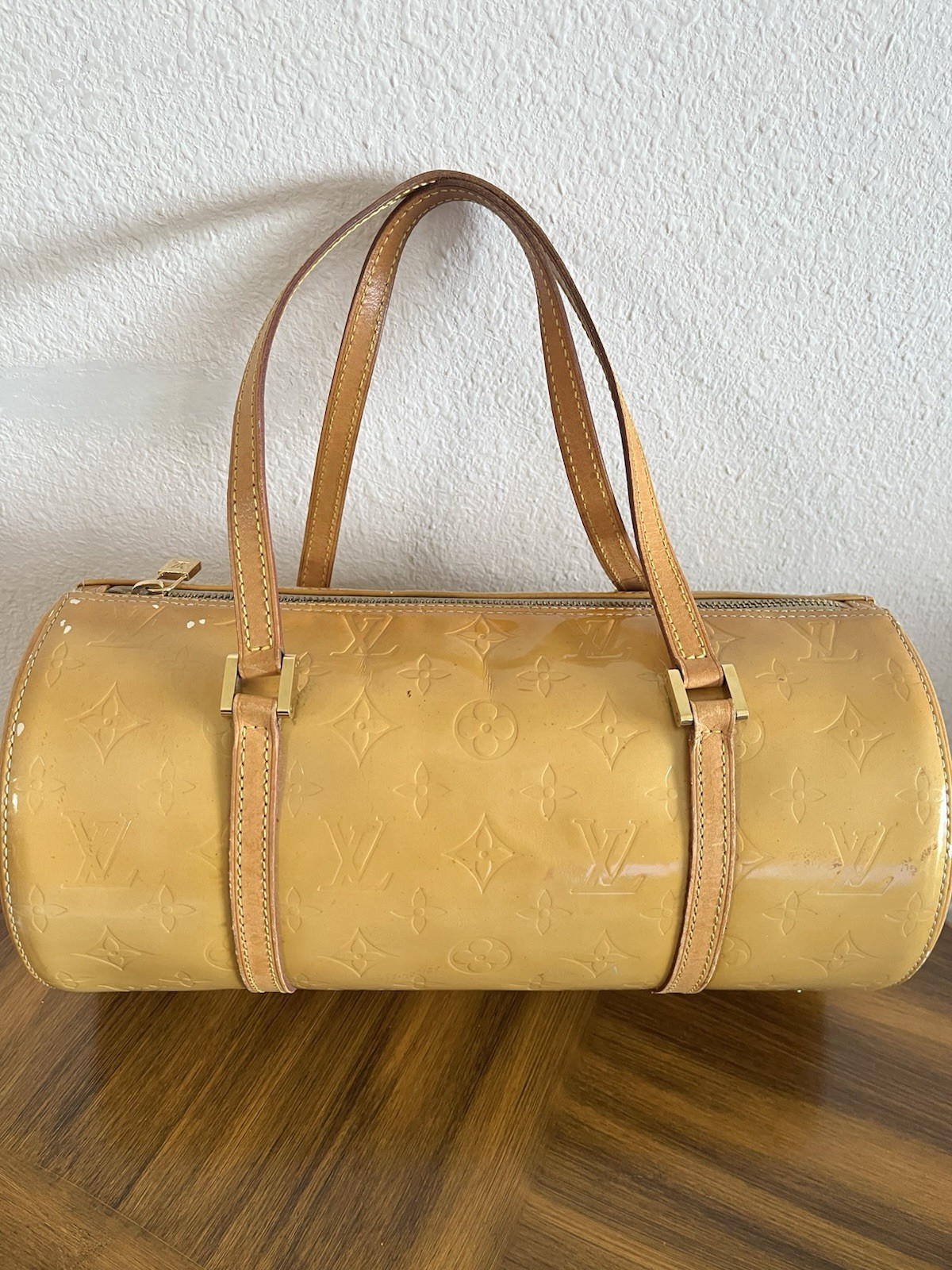 Vintage LOUIS VUITTON Monogram Vernis Bedford Bag, Signed, Made In France