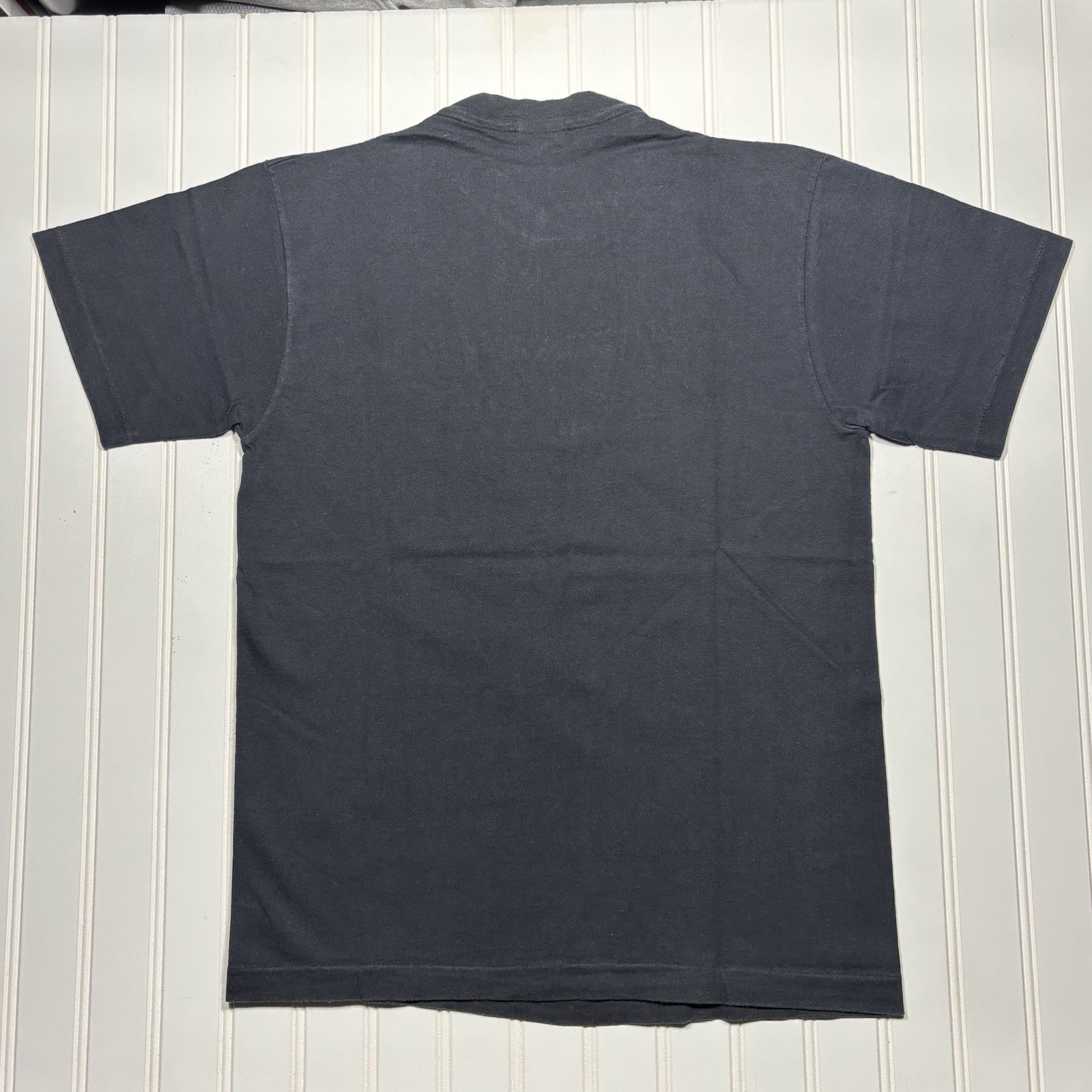 Vintage Bloomingdales Shirt Mens Medium Black Single Stitch Embroidered Cotton