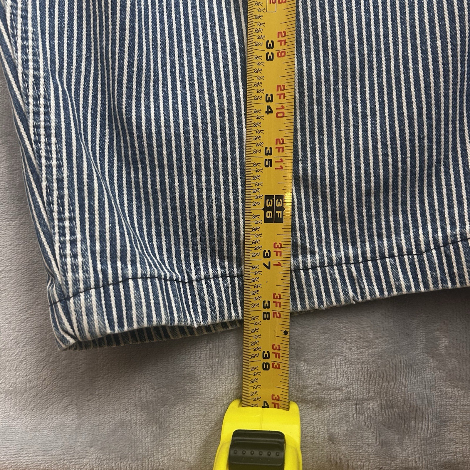 Vintage Union Made Oshkosh B’Gosh Sanforized Railroad Stripe Overalls 48×32 USA