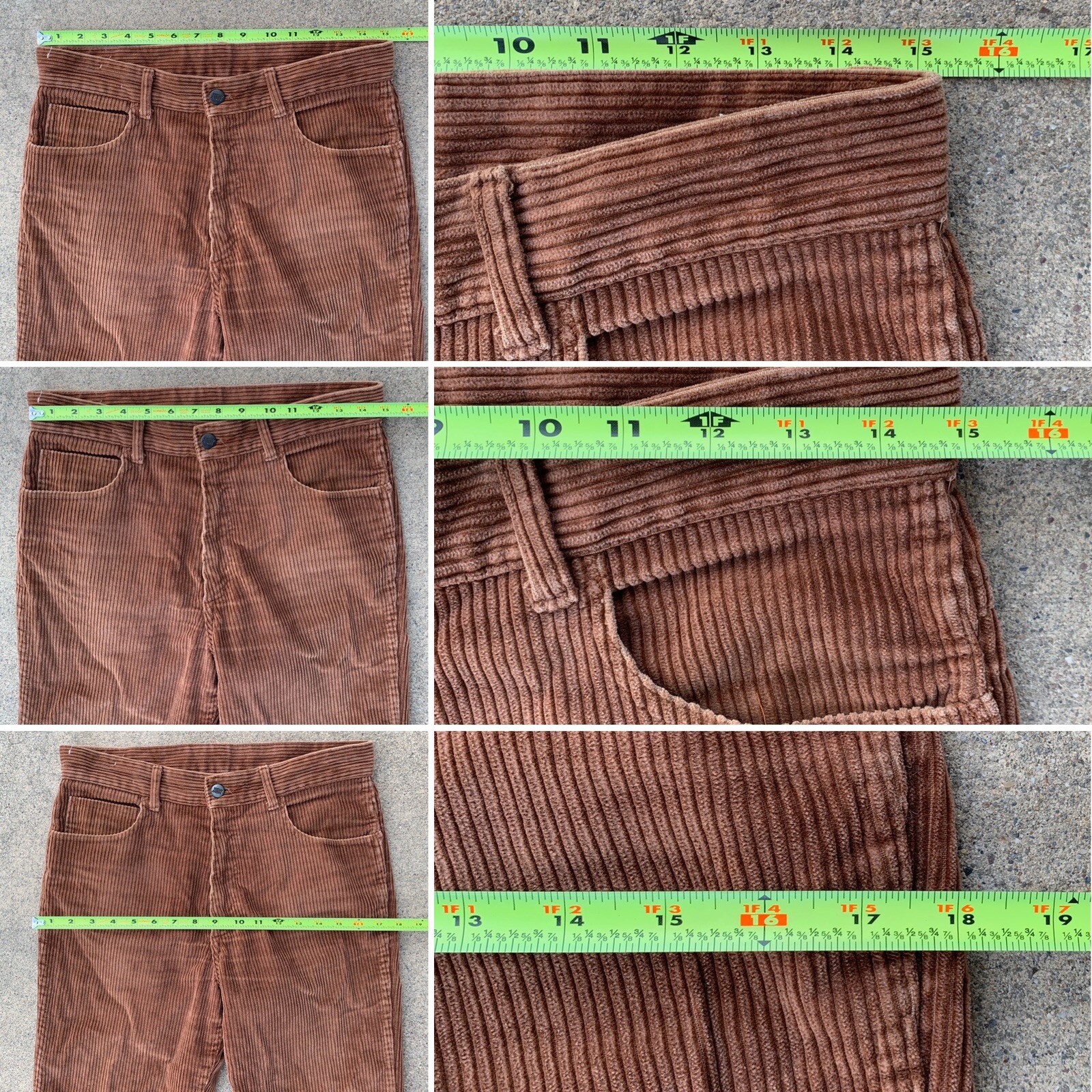 Vintage New Man Corduroy Pants 30/36 Measure 31/29 1/2 A Norma Di Legge Cords
