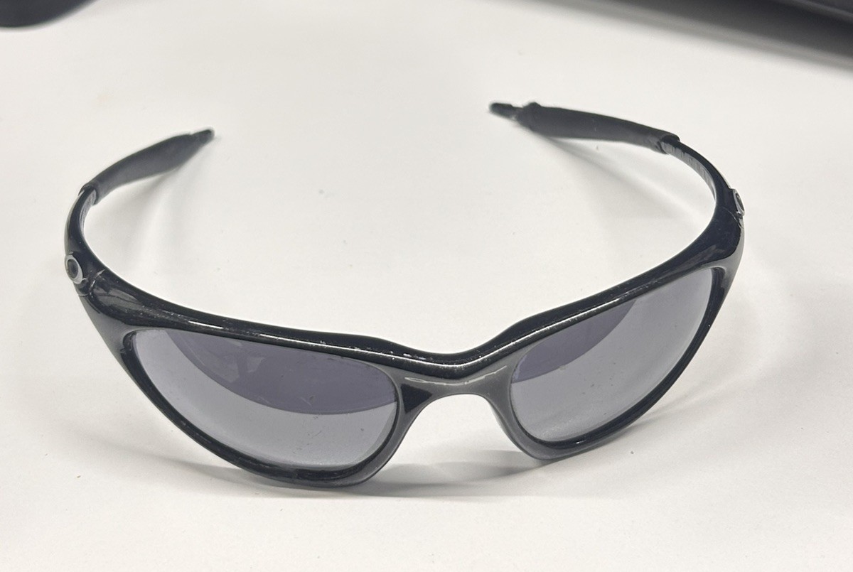 Rare Vintage Oakley Top Coat Sunglasses Metallic Black *READ DESCRIPTION*