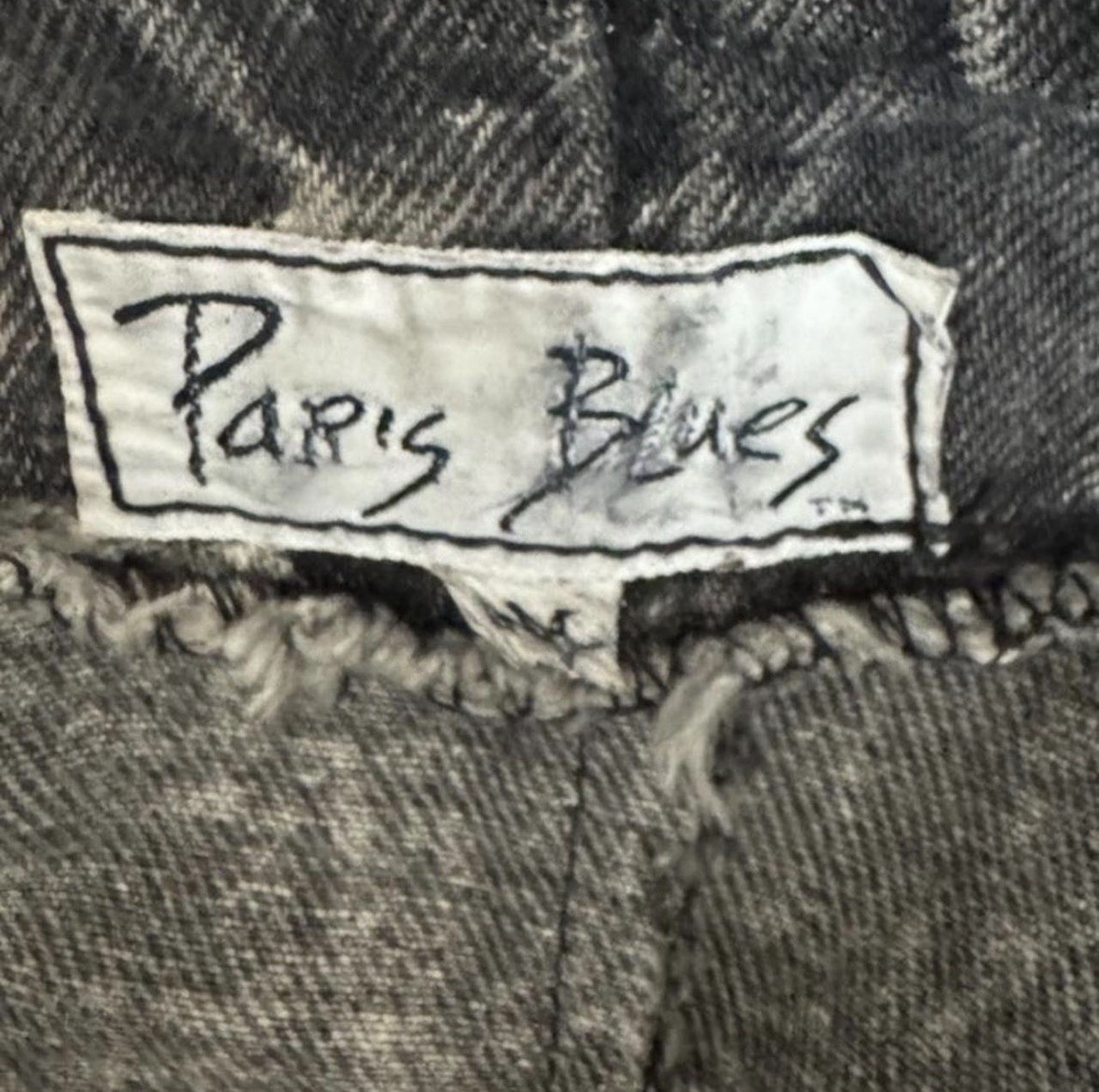 Paris Blues Acid Wash Denim Bomber Jacket Size XS – S Vintage 90s Black