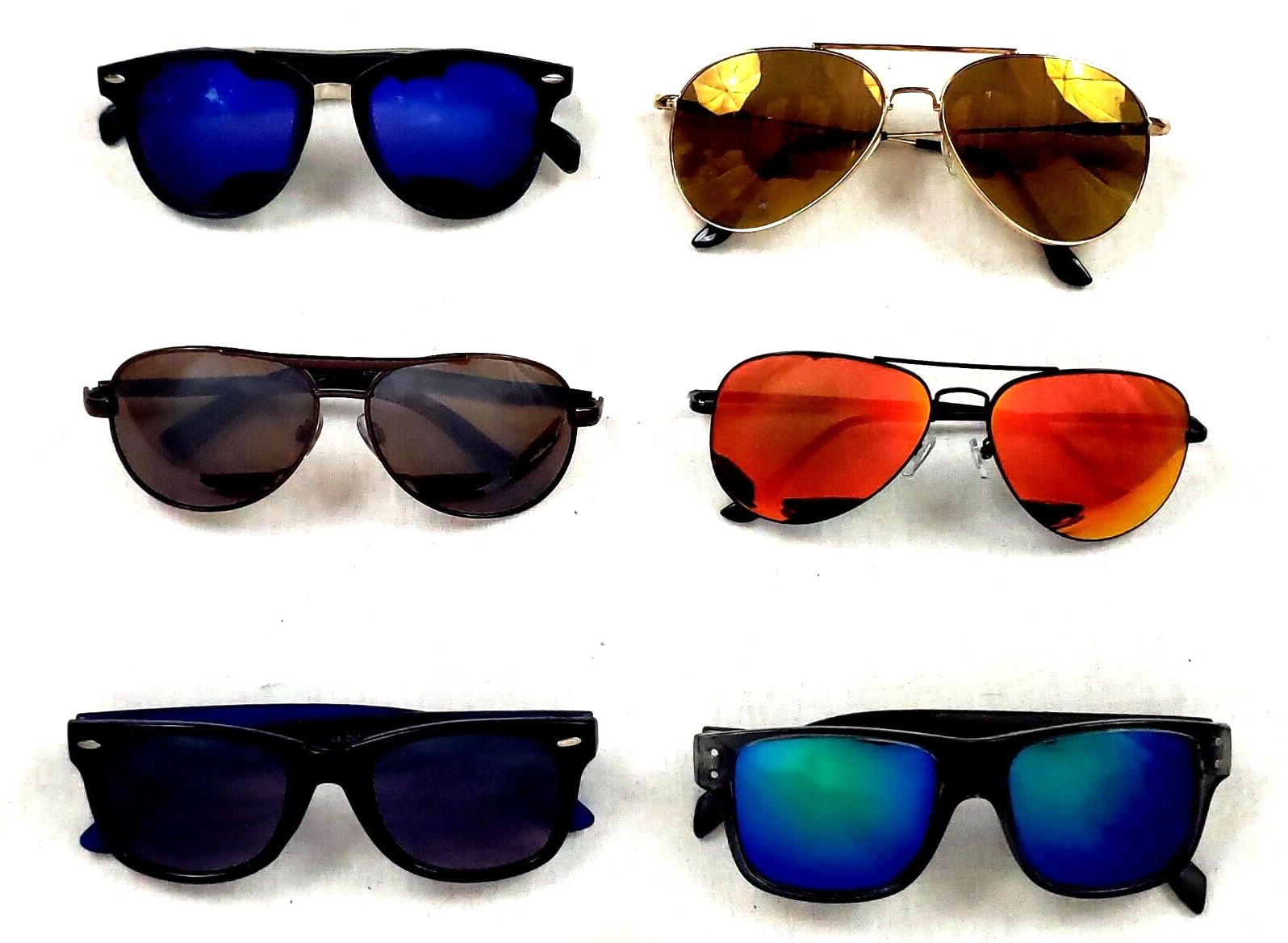Adult Unisex Sunglasses Lot Of 5 Assorted Fashion Styles & Color/Designs/Brands