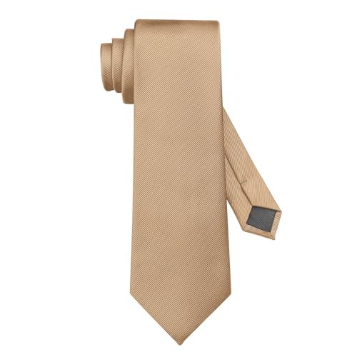 Men’s Ties Solid Color Formal Neckties 3.15″ (8CM) Black Ties 025-champagne