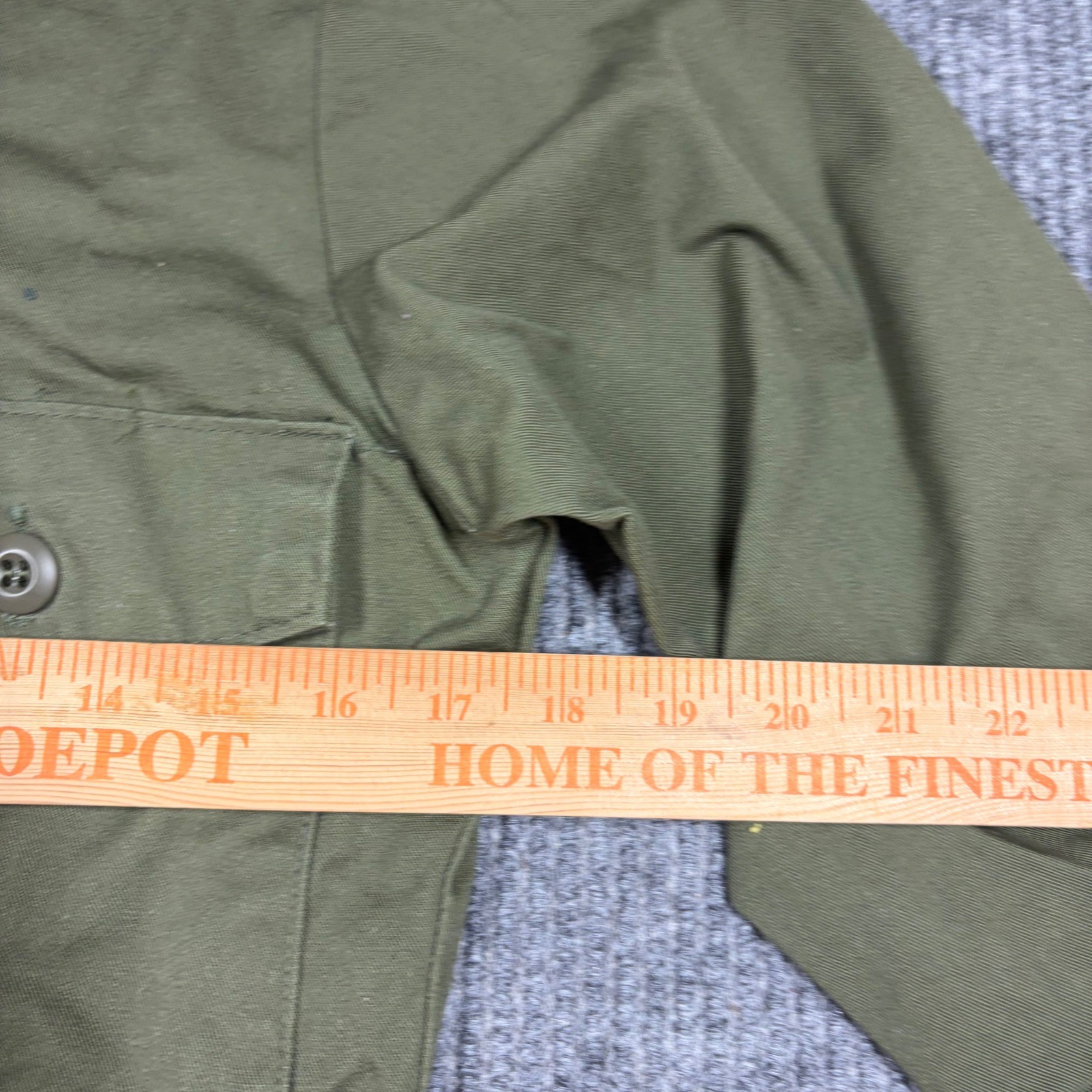 Vintage US Army OG-507 Utility Shirt Mens 13.5×32 Selma Apparel Olive Drab Green