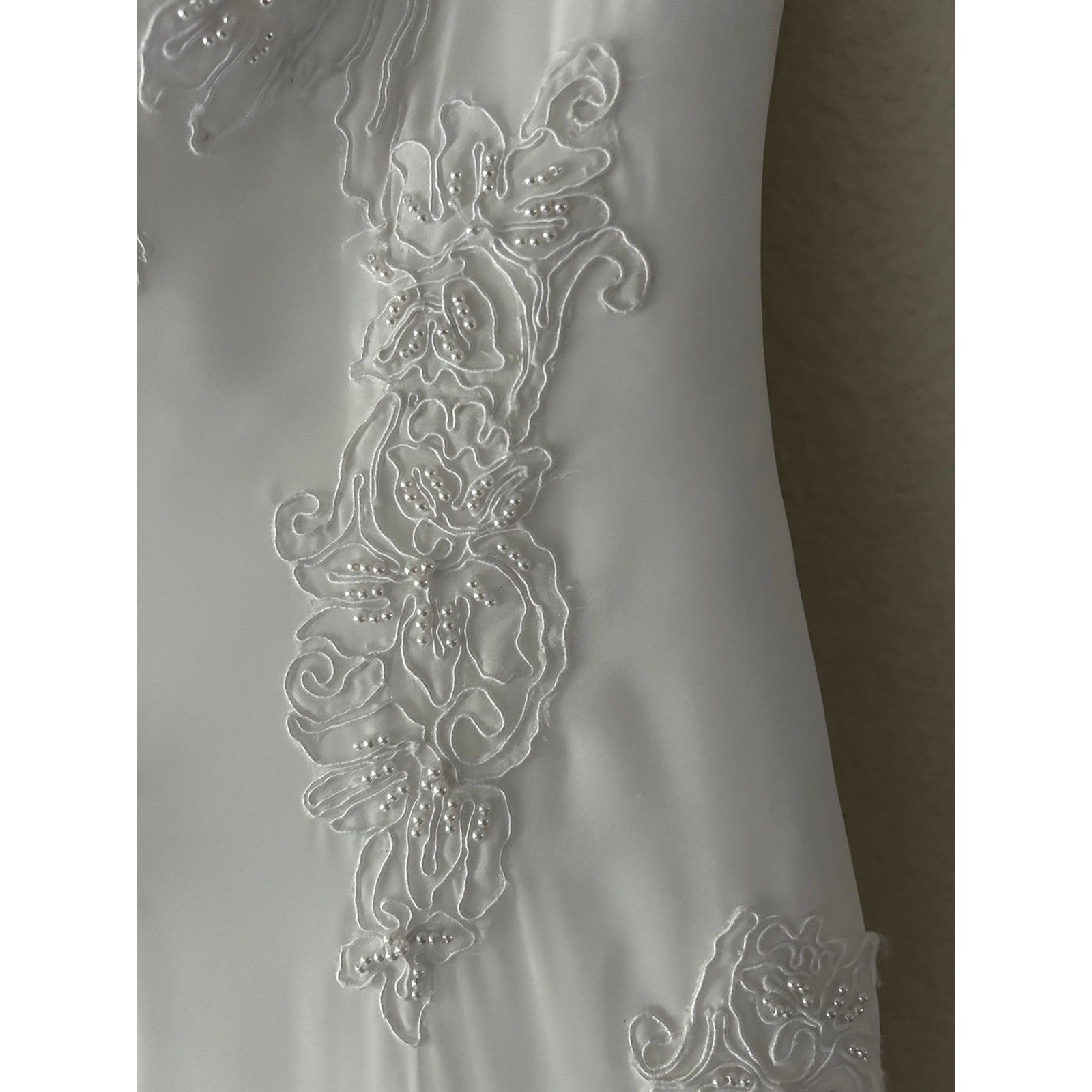Moonlit Ceremony | Moonlight Beaded Lace Wedding Gown | Chapel Train