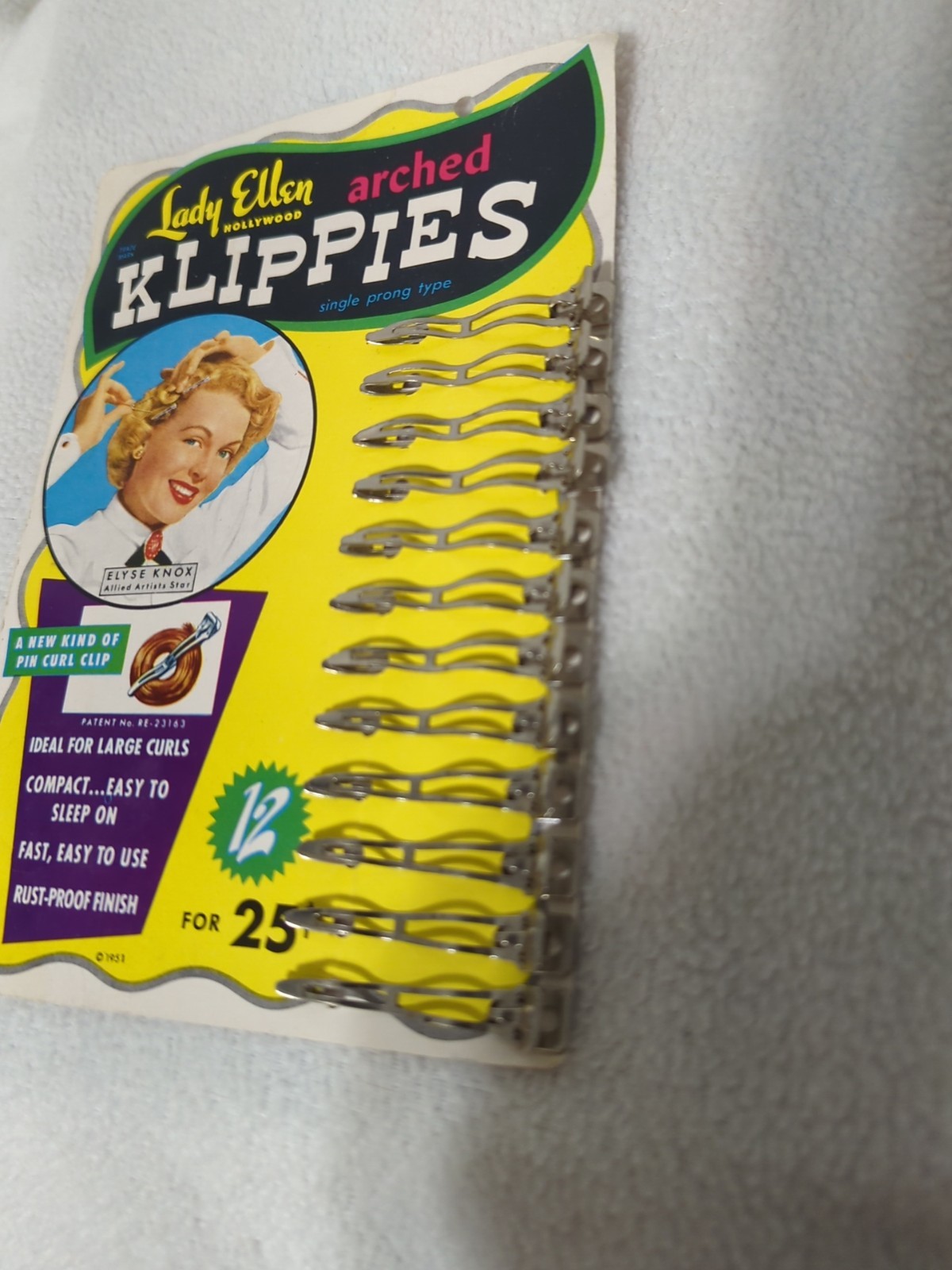 Vintage Lady Ellen Hollywood Arched Klippies Tip Top Curlers Pin Curl Clips…