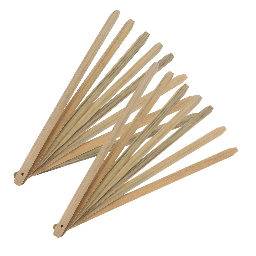 15Pcs Bamboo Fan Handle Set Reusable Folding Fan Frame for Crafting and Cosplay