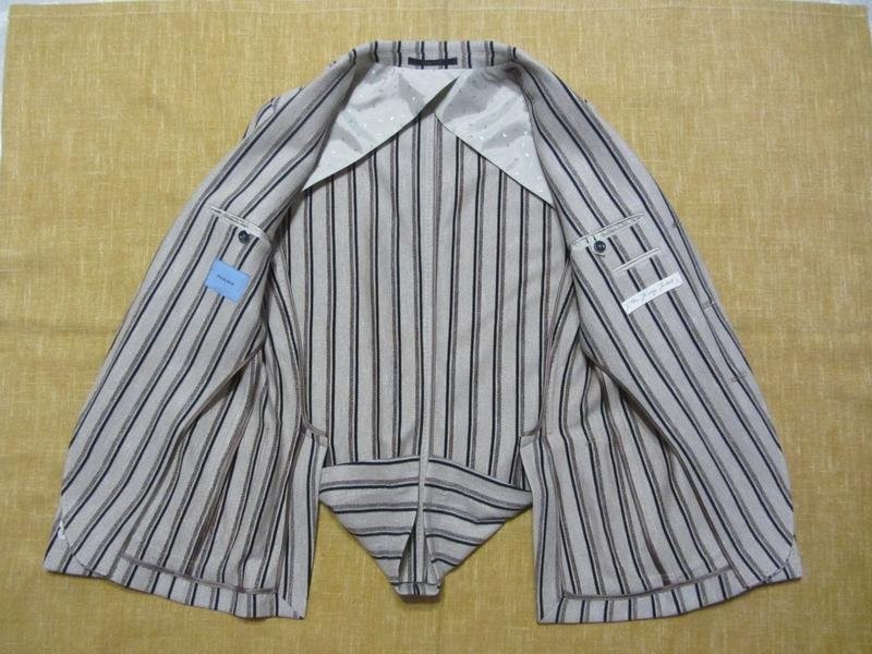 Men Paoloni blazer beige cotton 34 / XS / 42