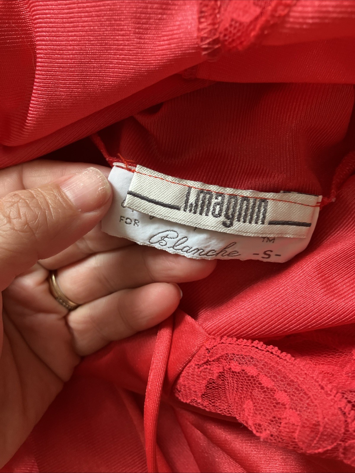 Red Glam Vintage Sexy 1960s Blanche by Ralph Montenero I Magnin Nightgown Small