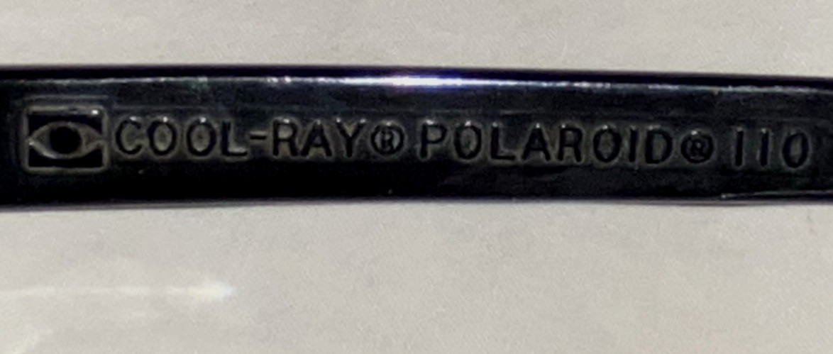 VTG Cool-Ray Polaroid 110 Supper Club Sunglasses BLACK Plastic 60s Mod MCM