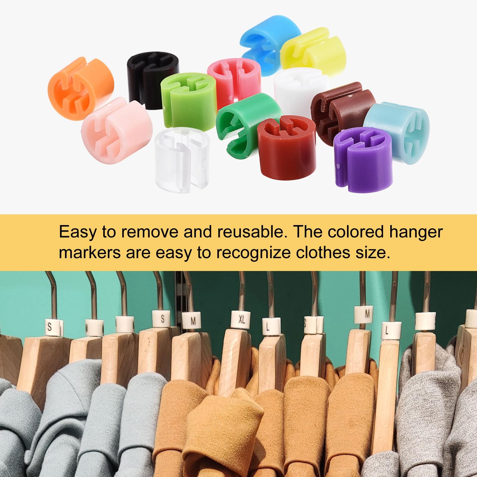 Clothes Hanger Marker 4 Size Fit 3.5mm Rod for Color Coding 4 Color 120pcs