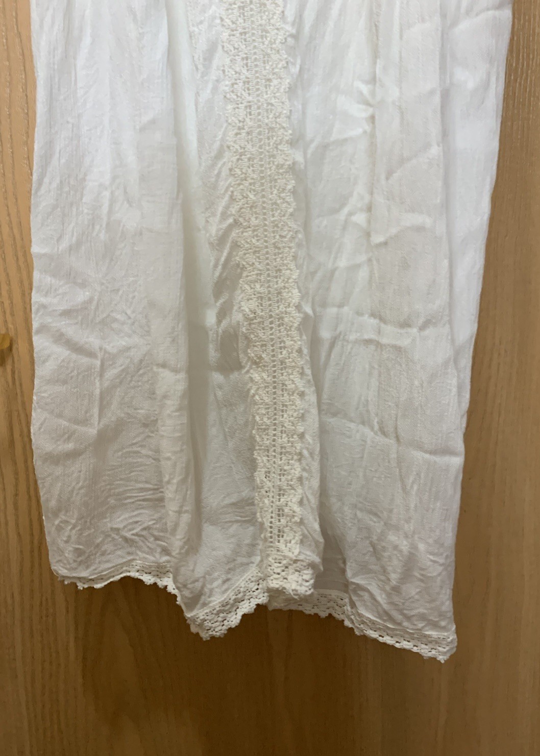 Boho Fairy White Dress Sequin Embellish Mid Length Spaghetti Strap Women’s 1X