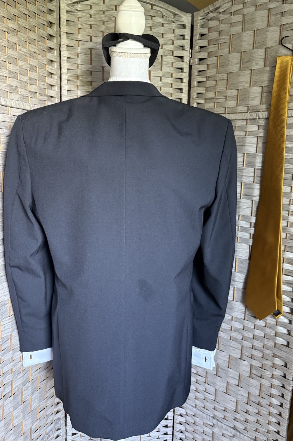 After Six Tuxedo Jacket Ties Shirt 70s Wedding Adult Prom Halloween 42R Vintage